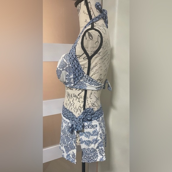 👙 Tommy Bahama Full Coverage Bra Top and Blue / Skirted Hipster Bottoms … - Picture 2 of 10